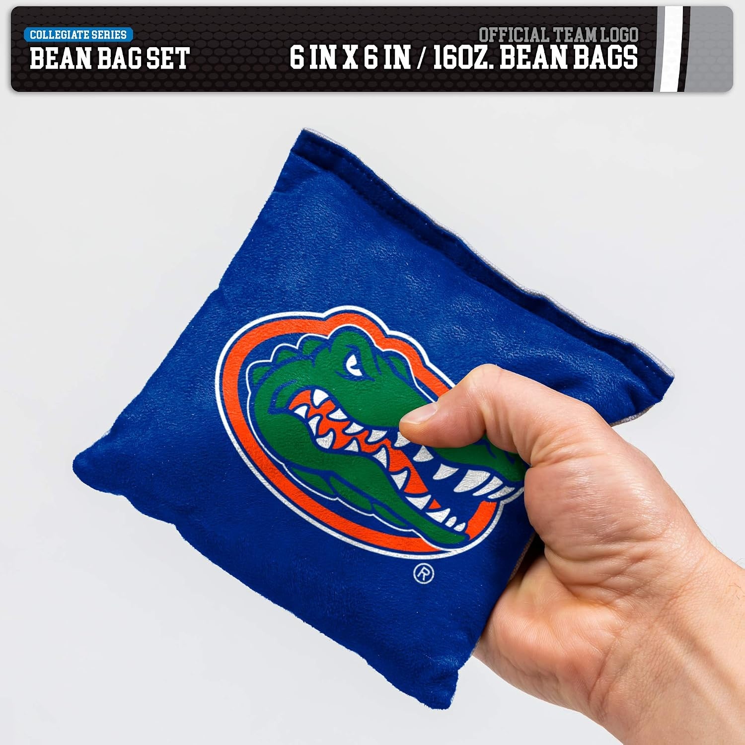 image:imageNCAA College Dual Sided Bean Bags by Wild Sports 8 Count Premium Toss Bags for Cornhole Set  Great for Tailgates Outdoors BackyardFlorida Gators