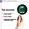 image:imageSolid Wood NFL Hook amp Ring Toss Set with Direct Print HD Team Graphics  Easy Hang Hook and Ring Toss Target  Great Gift for Any Football Fan Ring Toss Family Game for a Game RoomNew York Jets