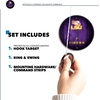 image:imageWild Sports Solid Wood College Hook amp Ring Toss Set with Direct Print HD Team Graphics  Easy Hang Hook and Ring Toss Target  Great Gift for Any NCAA FanLSU Tigers