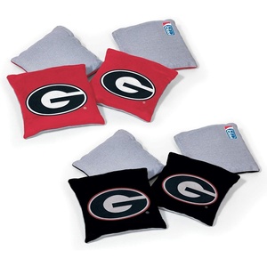 image:imageNCAA College Dual Sided Bean Bags by Wild Sports 8 Count Premium Toss Bags for Cornhole Set  Great for Tailgates Outdoors BackyardGeorgia Bulldogs