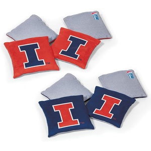 image:imageNCAA College Dual Sided Bean Bags by Wild Sports 8 Count Premium Toss Bags for Cornhole Set  Great for Tailgates Outdoors BackyardIllinois Fighting Illini