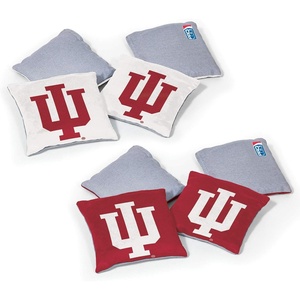 image:imageNCAA College Dual Sided Bean Bags by Wild Sports 8 Count Premium Toss Bags for Cornhole Set  Great for Tailgates Outdoors BackyardIndiana Hoosiers