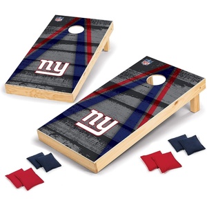 image:imageNFL Pro Football 2 x 4 Wood Direct Print Tournament Cornhole Set by Wild Sports Comes with 8 Bean Bags  Perfect for Tailgate Outdoor BackyardNew York Giants