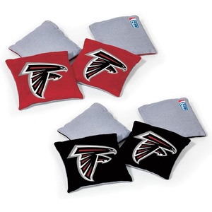 image:imageNFL Pro Football Dual Sided Bean Bags by Wild Sports 8 Count Premium Toss Bags for Cornhole Set  Great for Tailgates Outdoors BackyardAtlanta Falcons
