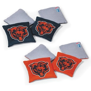 image:imageNFL Pro Football Dual Sided Bean Bags by Wild Sports 8 Count Premium Toss Bags for Cornhole Set  Great for Tailgates Outdoors BackyardChicago Bears