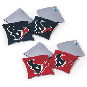 image:imageNFL Pro Football Dual Sided Bean Bags by Wild Sports 8 Count Premium Toss Bags for Cornhole Set  Great for Tailgates Outdoors BackyardHouston Texans