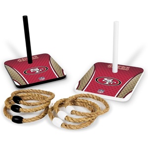 image:imageSolid Wood NFL Quoits Set with Direct Print HD Team Graphics  Tailgate Ring Toss Game  Great Gift for Any Football Fan Ring Toss Family Outdoor Games for The BeachSan Francisco 49ers