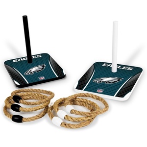 image:imageSolid Wood NFL Quoits Set with Direct Print HD Team Graphics  Tailgate Ring Toss Game  Great Gift for Any Football Fan Ring Toss Family Outdoor Games for The BeachPhiladelphia Eagles