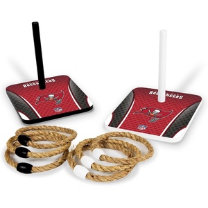 image:imageSolid Wood NFL Quoits Set with Direct Print HD Team Graphics  Tailgate Ring Toss Game  Great Gift for Any Football Fan Ring Toss Family Outdoor Games for The BeachTampa Bay Buccaneers
