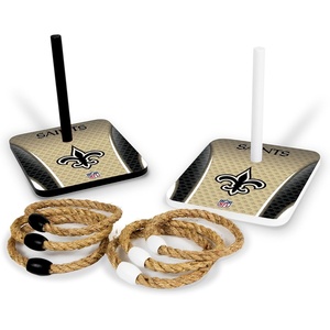 image:imageSolid Wood NFL Quoits Set with Direct Print HD Team Graphics  Tailgate Ring Toss Game  Great Gift for Any Football Fan Ring Toss Family Outdoor Games for The BeachNew Orleans Saints