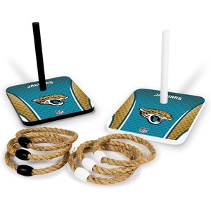 image:imageSolid Wood NFL Quoits Set with Direct Print HD Team Graphics  Tailgate Ring Toss Game  Great Gift for Any Football Fan Ring Toss Family Outdoor Games for The BeachJacksonville Jaguars