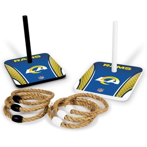 image:imageSolid Wood NFL Quoits Set with Direct Print HD Team Graphics  Tailgate Ring Toss Game  Great Gift for Any Football Fan Ring Toss Family Outdoor Games for The BeachLos Angeles Rams
