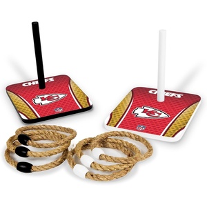 image:imageSolid Wood NFL Quoits Set with Direct Print HD Team Graphics  Tailgate Ring Toss Game  Great Gift for Any Football Fan Ring Toss Family Outdoor Games for The BeachKansas City Chiefs