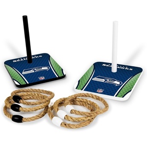 image:imageSolid Wood NFL Quoits Set with Direct Print HD Team Graphics  Tailgate Ring Toss Game  Great Gift for Any Football Fan Ring Toss Family Outdoor Games for The BeachSeattle Seahawks