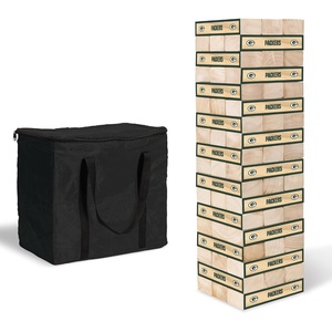 image:imageWild Sports NFL Giant Stacking Wooden Blocks  Tumbling Tower Classic Family Game Stacks  Great Gift for Any Football FanGreen Bay Packers