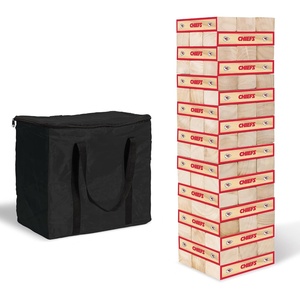 image:imageWild Sports NFL Giant Stacking Wooden Blocks  Tumbling Tower Classic Family Game Stacks  Great Gift for Any Football FanKansas City Chiefs