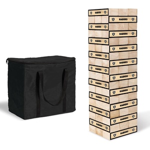 image:imageWild Sports NFL Giant Stacking Wooden Blocks  Tumbling Tower Classic Family Game Stacks  Great Gift for Any Football FanLas Vegas Raiders