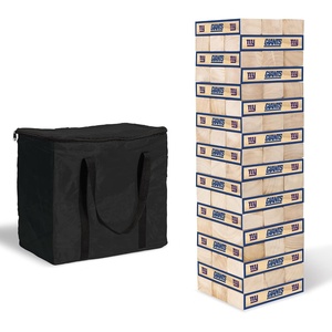 image:imageWild Sports NFL Giant Stacking Wooden Blocks  Tumbling Tower Classic Family Game Stacks  Great Gift for Any Football FanNew York Giants