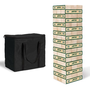 image:imageWild Sports NFL Giant Stacking Wooden Blocks  Tumbling Tower Classic Family Game Stacks  Great Gift for Any Football FanNew York Jets