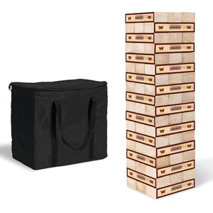 image:imageWild Sports NFL Giant Stacking Wooden Blocks  Tumbling Tower Classic Family Game Stacks  Great Gift for Any Football FanWashington Commanders