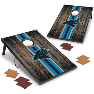 image:imageWild Sports NFL MDF Cornhole Set 2 Boards amp 8 Cornhole BagsCarolina Panthers