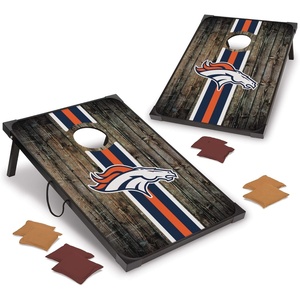 image:imageWild Sports NFL MDF Cornhole Set 2 Boards amp 8 Cornhole BagsDenver Broncos