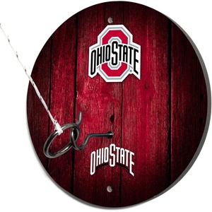 image:imageWild Sports Solid Wood College Hook amp Ring Toss Set with Direct Print HD Team Graphics  Easy Hang Hook and Ring Toss Target  Great Gift for Any NCAA FanOhio State Buckeyes