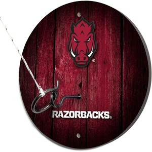 image:imageWild Sports Solid Wood College Hook amp Ring Toss Set with Direct Print HD Team Graphics  Easy Hang Hook and Ring Toss Target  Great Gift for Any NCAA FanArkansas Razorbacks