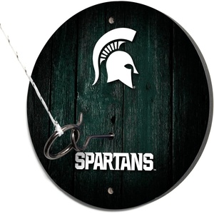 image:imageWild Sports Solid Wood College Hook amp Ring Toss Set with Direct Print HD Team Graphics  Easy Hang Hook and Ring Toss Target  Great Gift for Any NCAA FanMichigan State Spartans