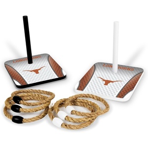 image:imageWild Sports Solid Wood College Quoits Set with Direct Print HD Team Graphics  Tailgate Ring Toss Game  Great Gift for Any NCAA Fan Ring Toss Outdoor Games for The BeachTexas Longhorns