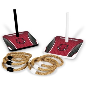 image:imageWild Sports Solid Wood College Quoits Set with Direct Print HD Team Graphics  Tailgate Ring Toss Game  Great Gift for Any NCAA Fan Ring Toss Outdoor Games for The BeachArkansas Razorbacks